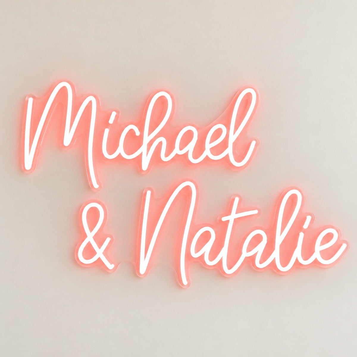 Michael & Natalie LED Neon Sign - natural light view