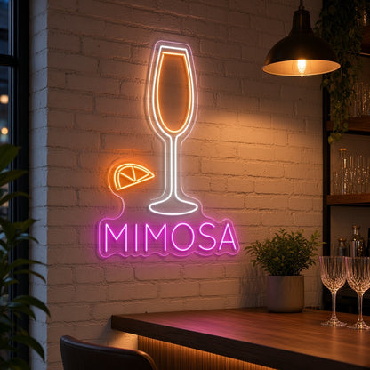 Mimosa LED Neon Sign - advertising view