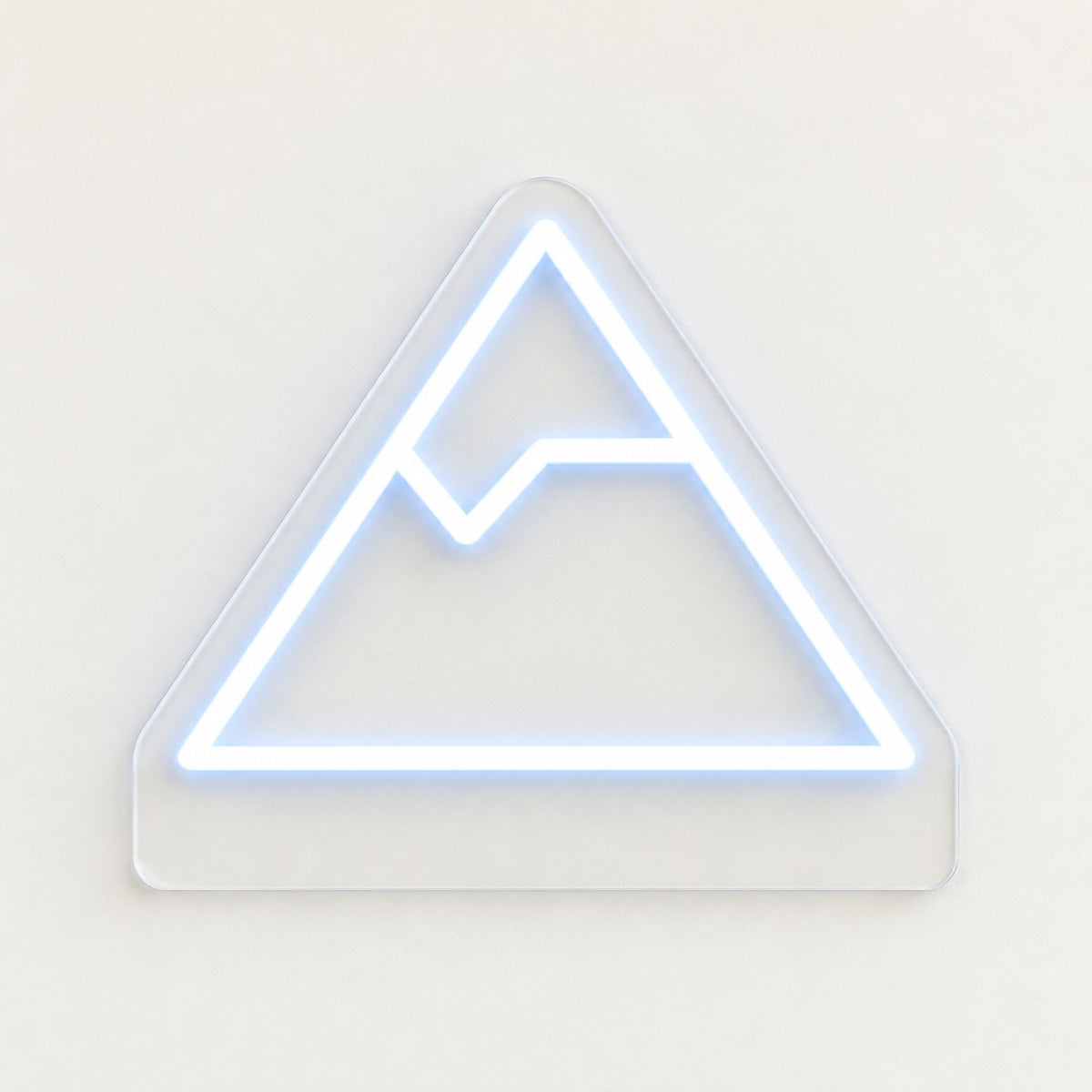 Minimal Mountain Outline LED Neon Sign - natural light view
