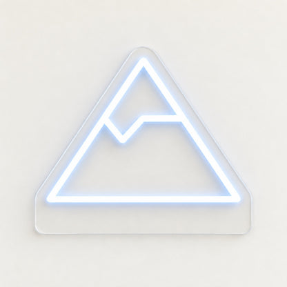 Minimal Mountain Outline LED Neon Sign - natural light view