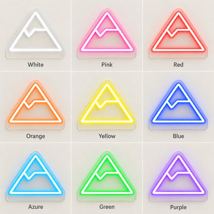 Minimal Mountain Outline LED Neon Sign - nine-color grid