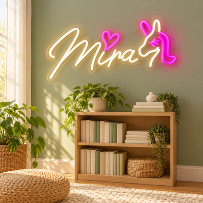 Mira LED Neon Sign - lifestyle view