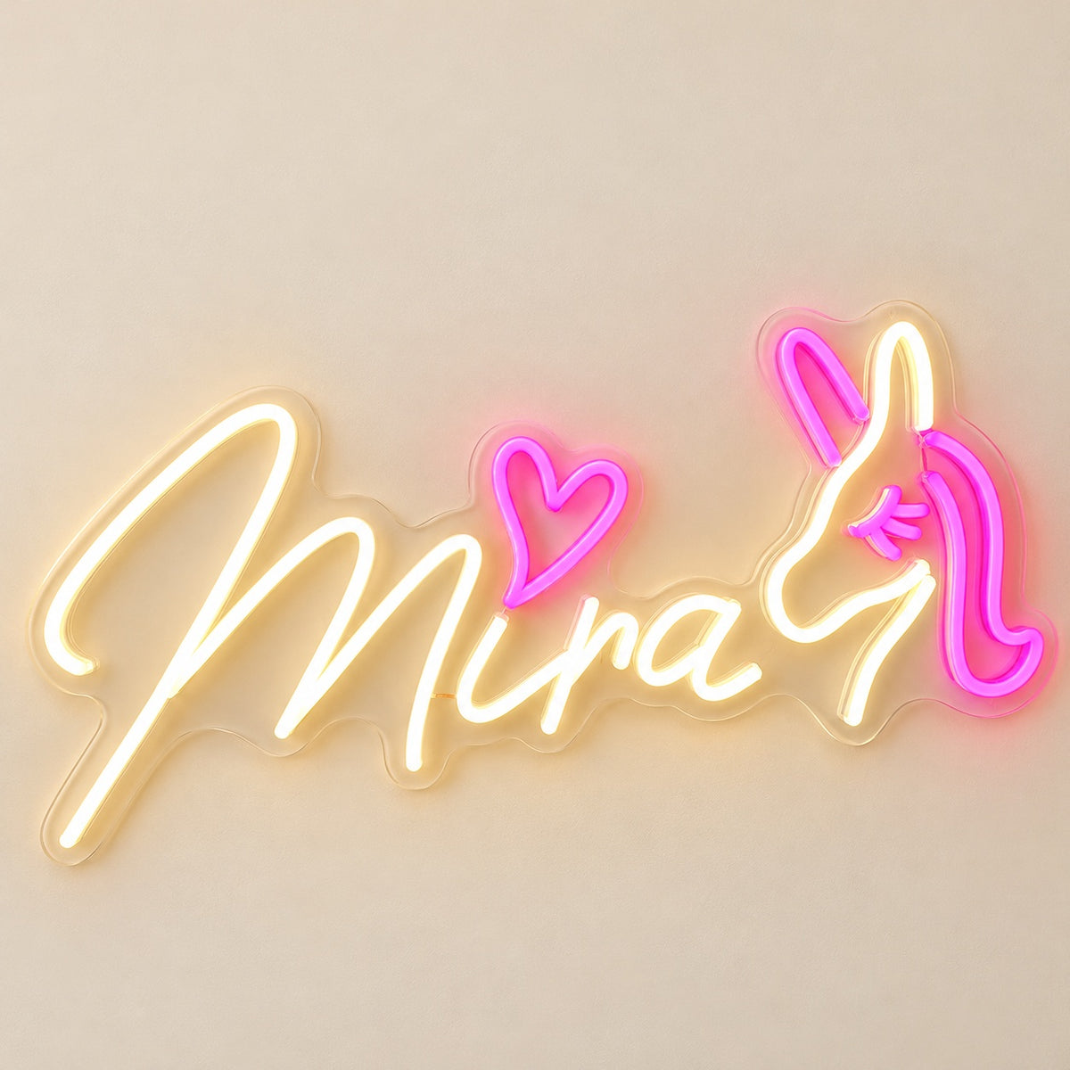 Mira LED Neon Sign - natural light view