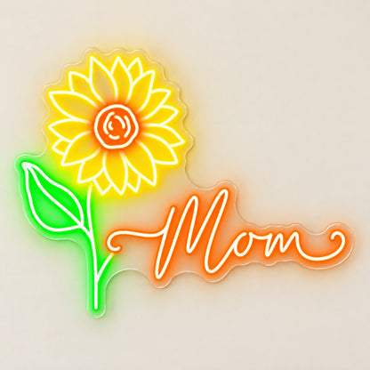 Mom LED Neon Sign - natural light view