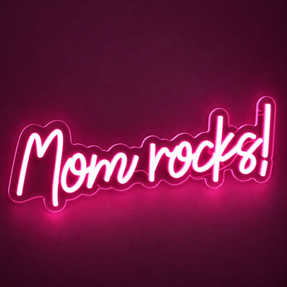 Mom Rocks! LED Neon Sign - product hero