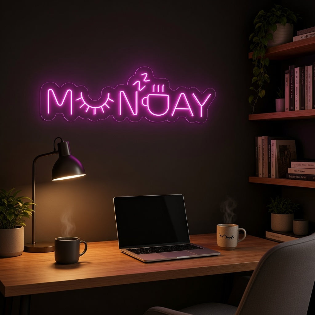 Monday LED Neon Sign - advertising view