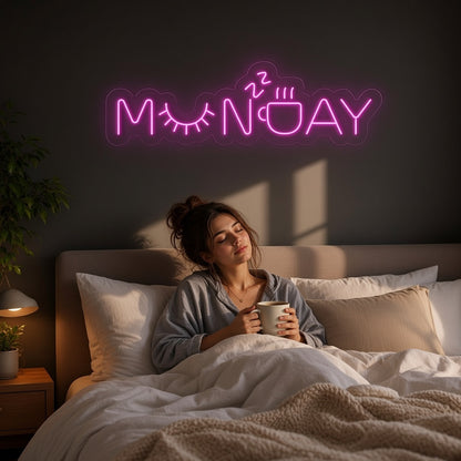 Monday LED Neon Sign - lifestyle view