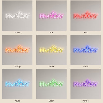 Monday LED Neon Sign - nine-color grid
