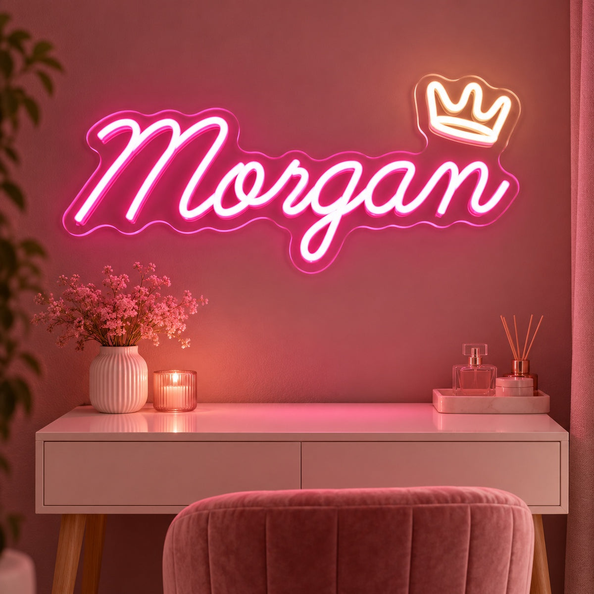Morgan LED Neon Sign - advertising view