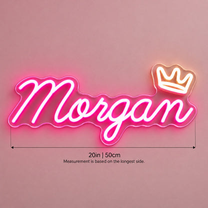 Morgan LED Neon Sign - size guide