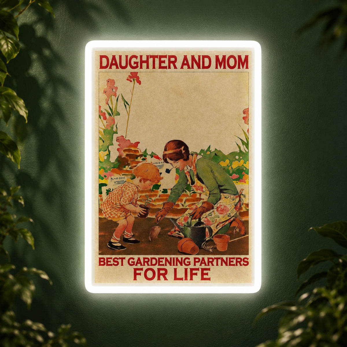 Mother Daughter Gardening LED Neon Sign - product hero