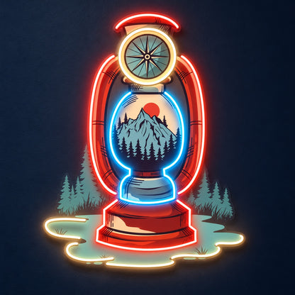 Mountain Compass Lantern LED Neon Sign - product hero