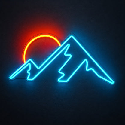 Mountain Peaks Sunset LED Neon Sign - product hero