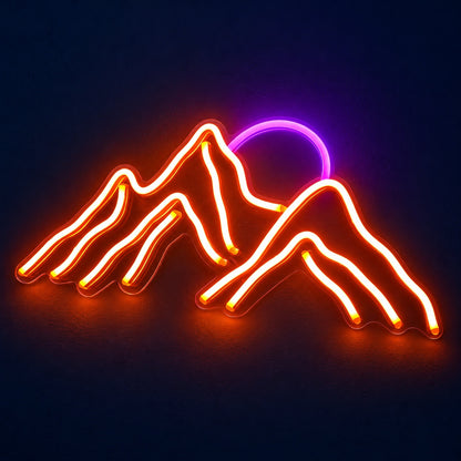 Mountain Range Sun LED Neon Sign - product hero