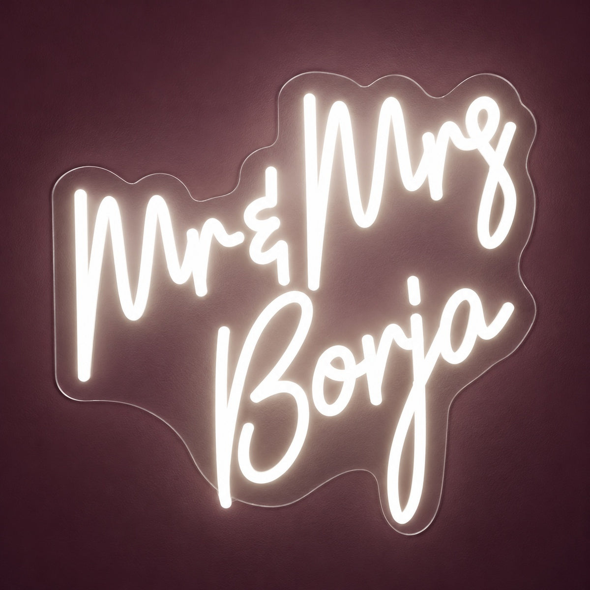 Mr & Mrs Borja LED Neon Sign - product hero