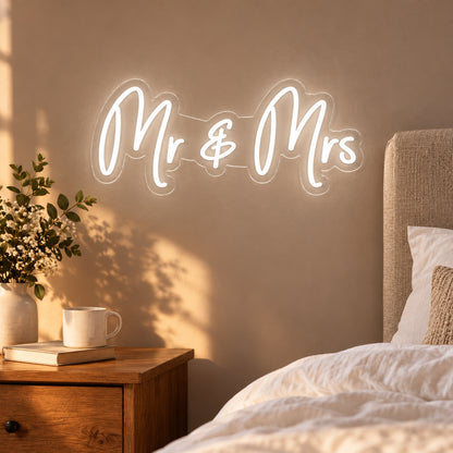 Mr & Mrs LED Neon Sign - lifestyle view