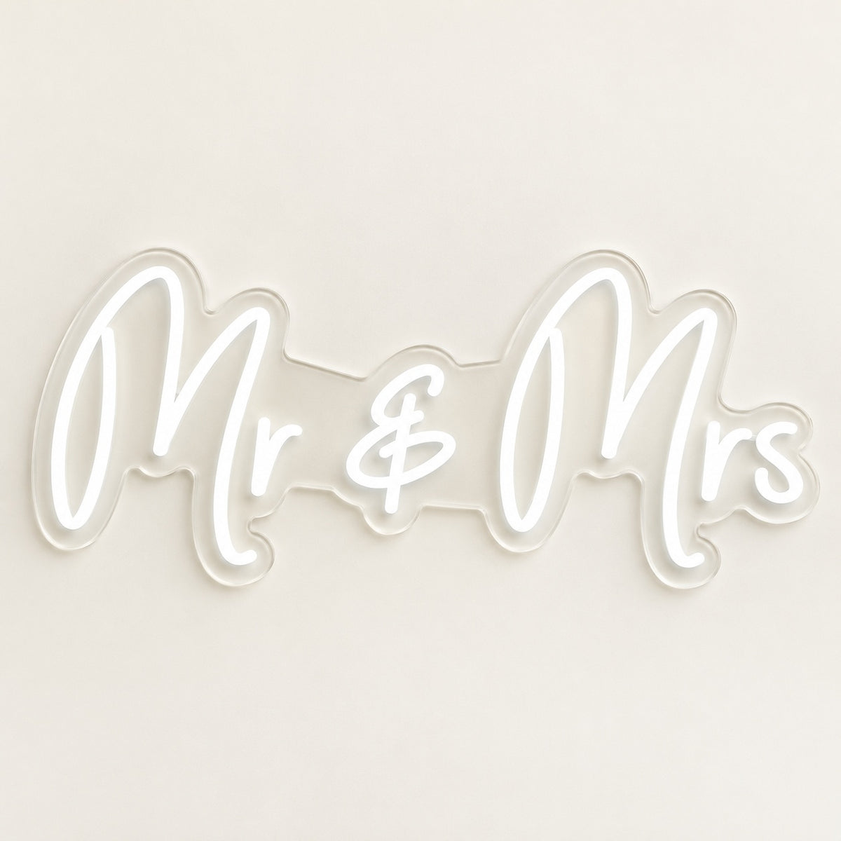 Mr & Mrs LED Neon Sign - natural light view