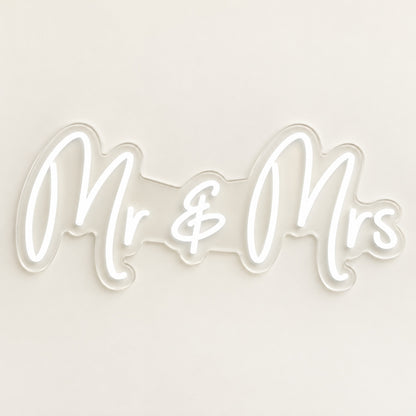 Mr & Mrs LED Neon Sign - natural light view