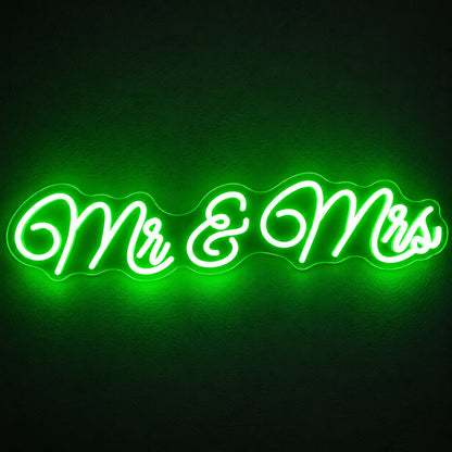 Mr & Mrs LED Neon Sign - product hero