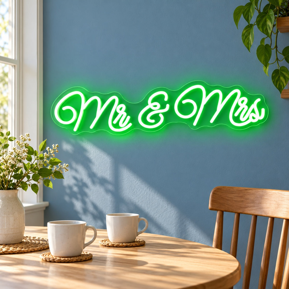 Mr & Mrs LED Neon Sign - lifestyle view