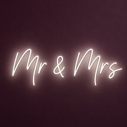 Mr & Mrs LED Neon Sign - product hero