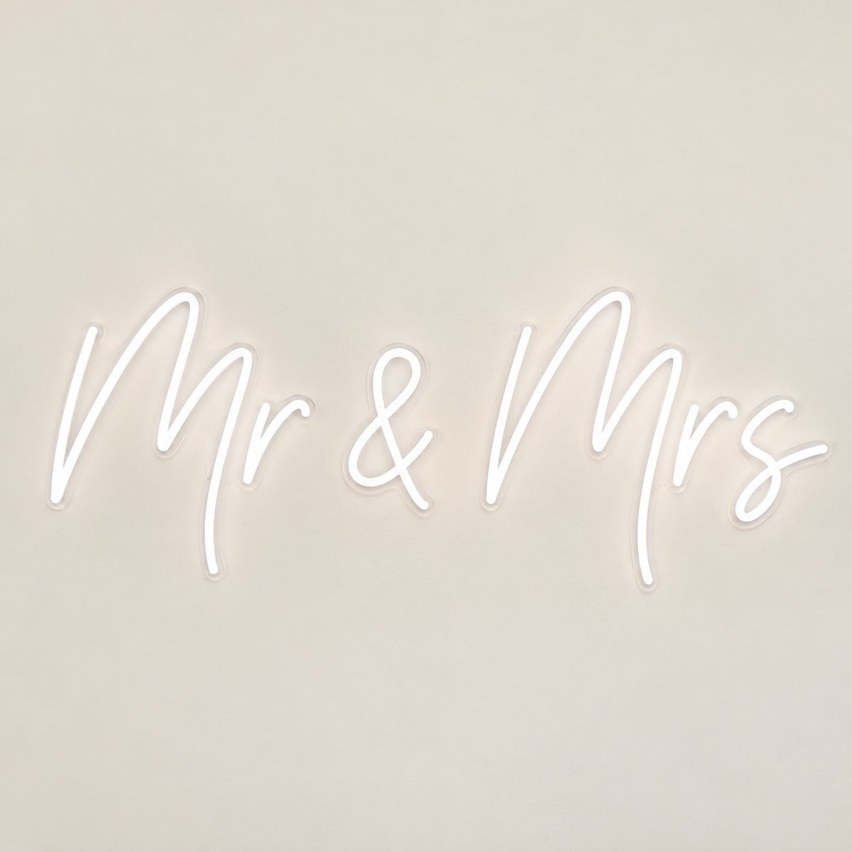 Mr & Mrs LED Neon Sign - natural light view