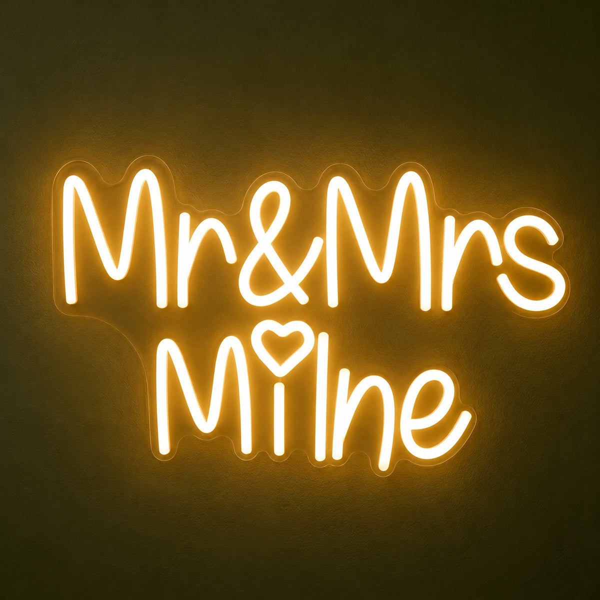Mr & Mrs Milne LED Neon Sign - product hero
