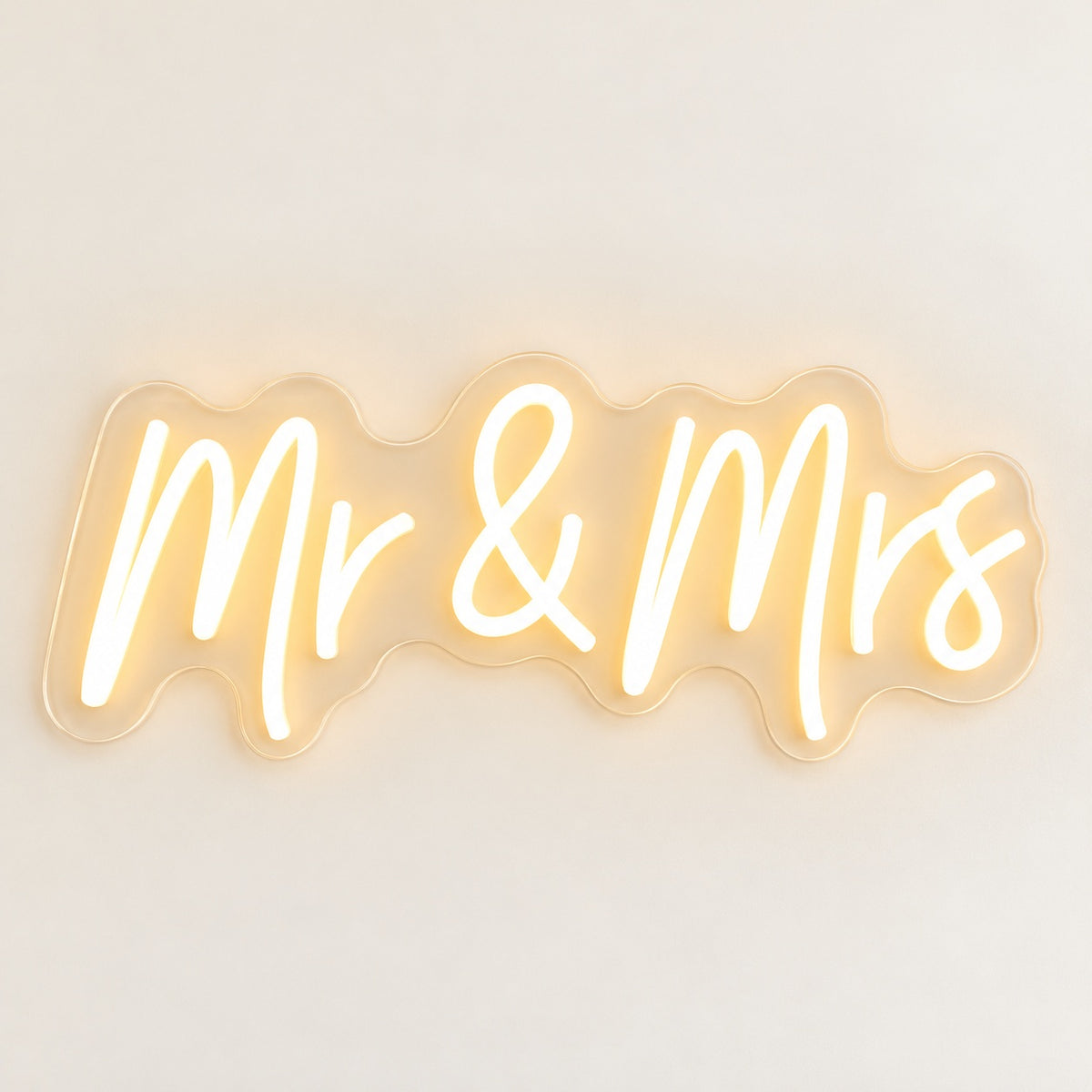 Mr & Mrs LED Neon Sign - natural light view