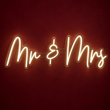 Mr & Mrs LED Neon Sign - product hero