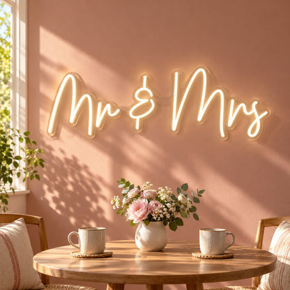 Mr & Mrs LED Neon Sign - lifestyle view