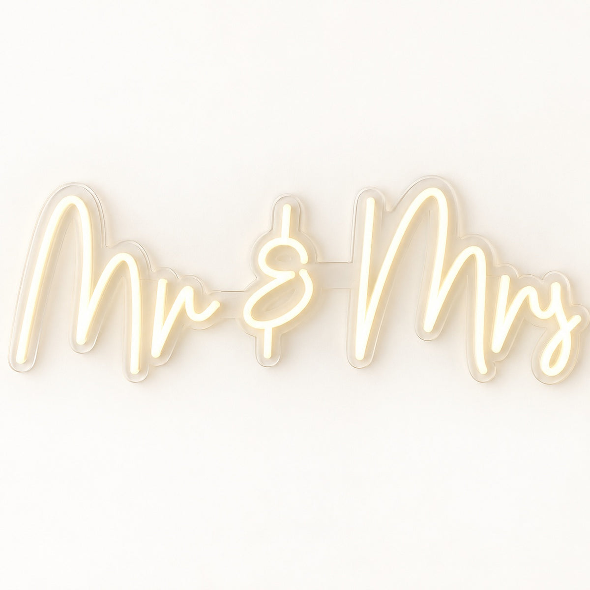Mr & Mrs LED Neon Sign - natural light view