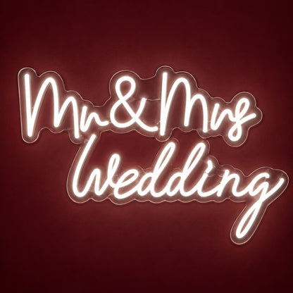 Mr & Mrs Wedding LED Neon Sign - product hero