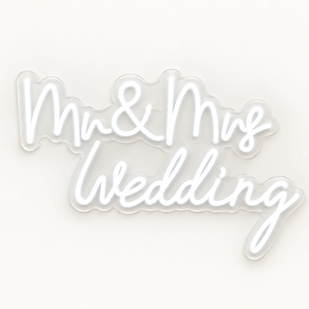 Mr & Mrs Wedding LED Neon Sign - natural light view