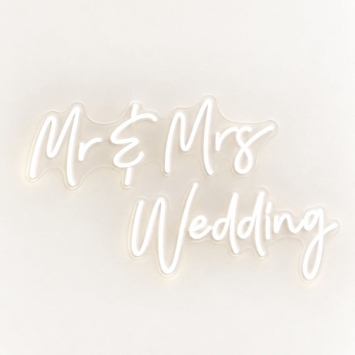 Mr & Mrs Wedding LED Neon Sign - natural light view