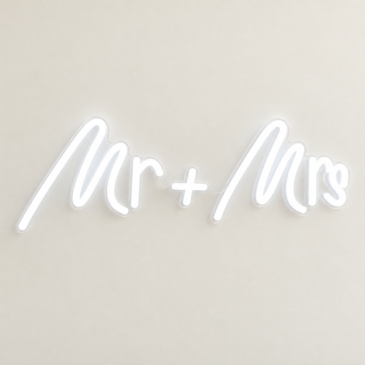 Mr + Mrs LED Neon Sign - natural light view