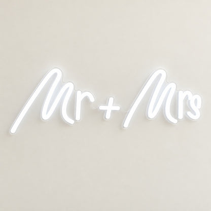 Mr + Mrs LED Neon Sign - natural light view