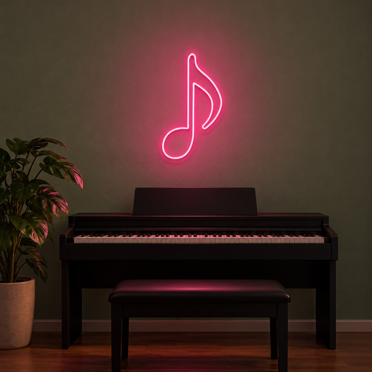 Music Note LED Neon Sign - advertising view
