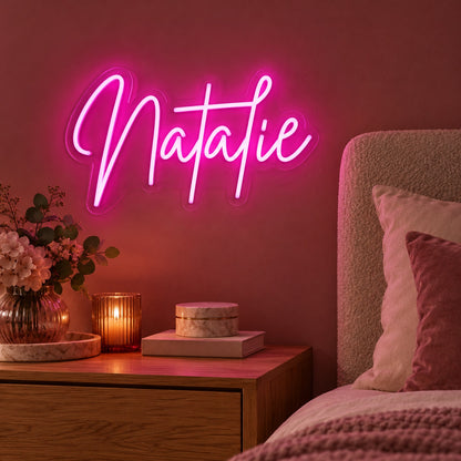 Natalie LED Neon Sign - advertising view
