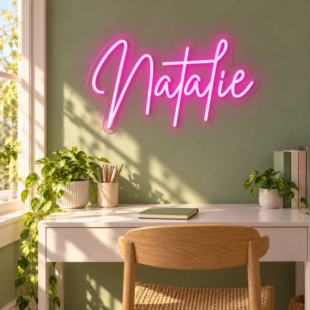Natalie LED Neon Sign - lifestyle view