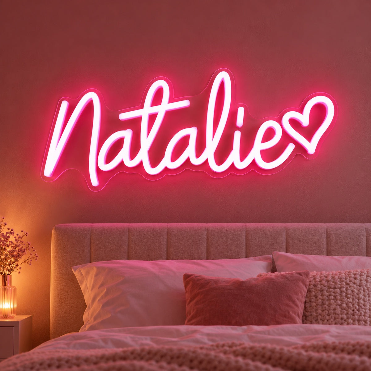Natalie LED Neon Sign - advertising view