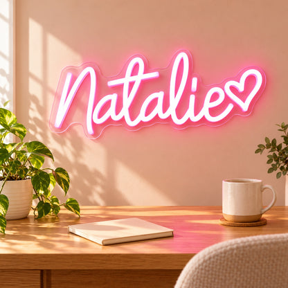 Natalie LED Neon Sign - lifestyle view