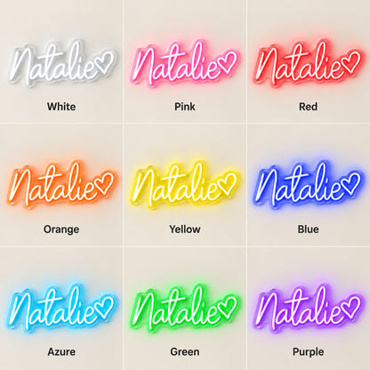 Natalie LED Neon Sign - nine-color grid