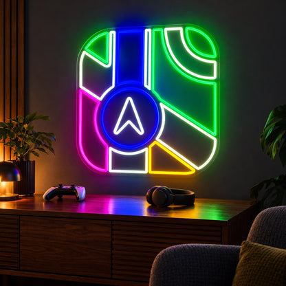 Navigation Map LED Neon Sign - advertising view