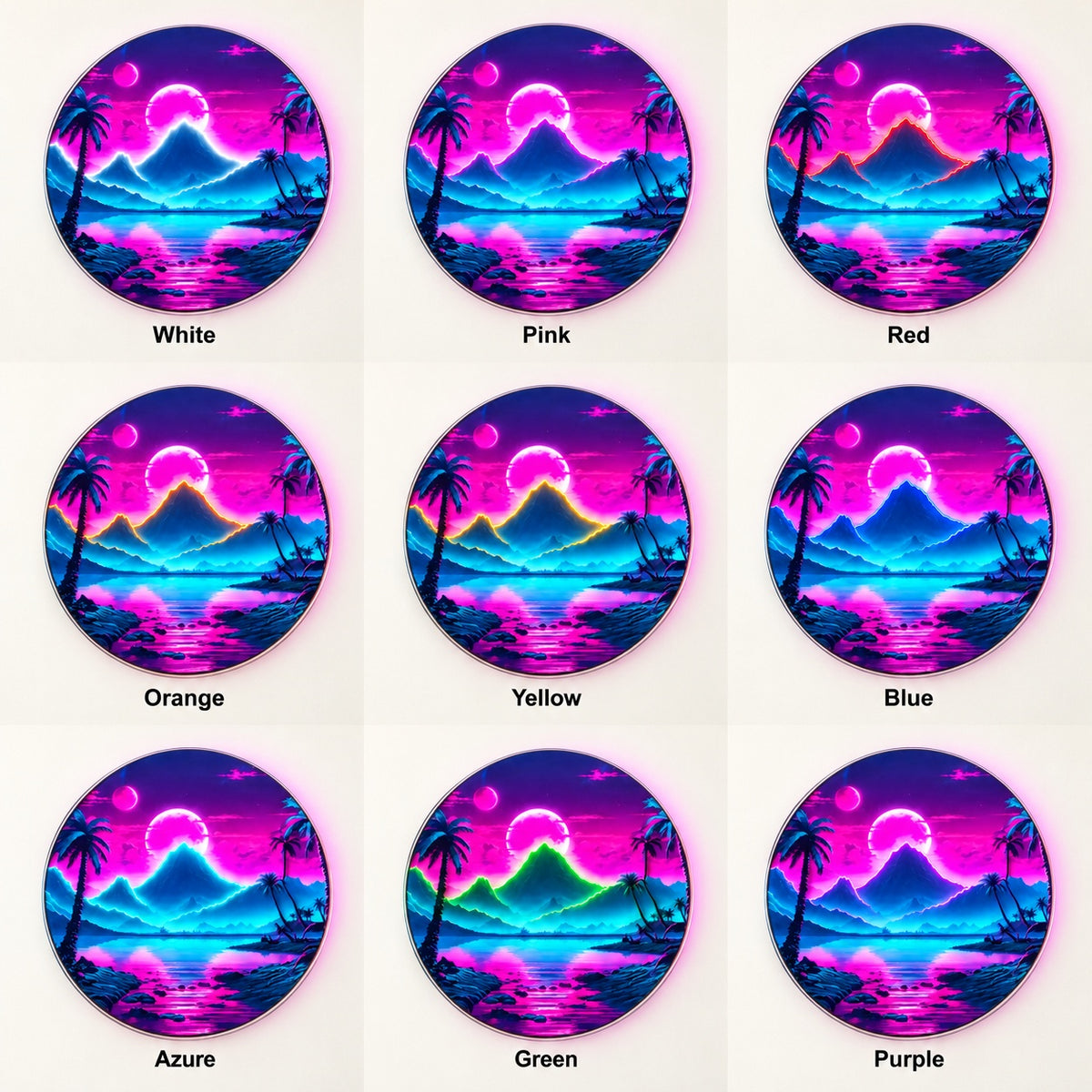 Mountain Lagoon LED Neon Sign - nine-color grid