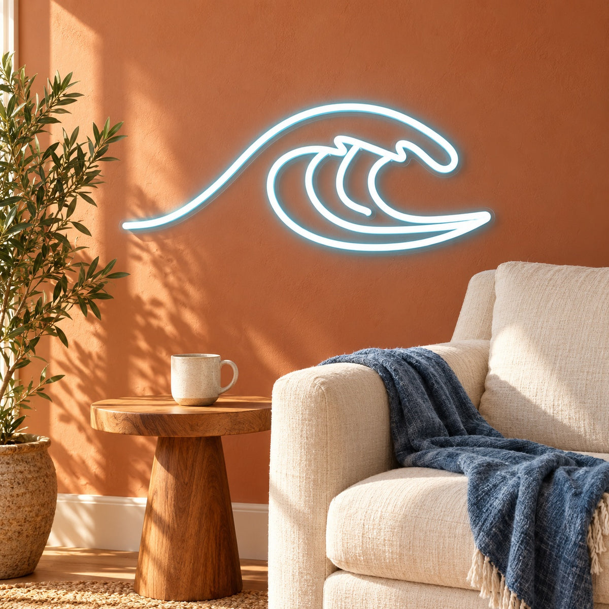 Ocean Wave LED Neon Sign - lifestyle view