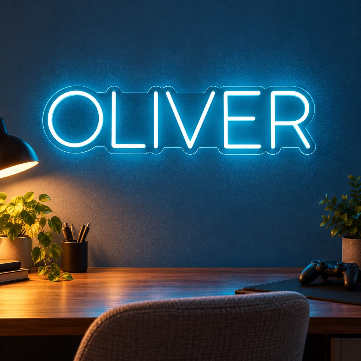 Oliver LED Neon Sign - advertising view