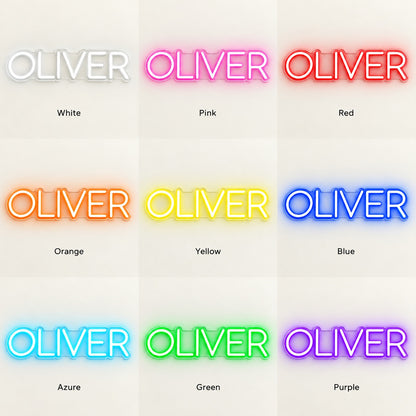 Oliver LED Neon Sign - nine-color grid