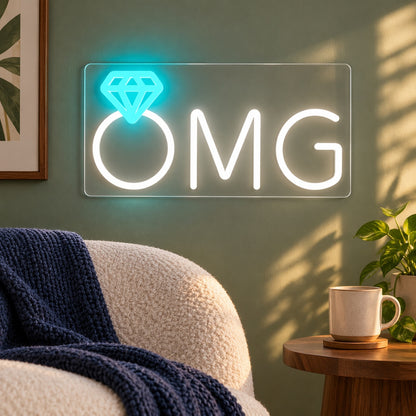 OMG LED Neon Sign - lifestyle view