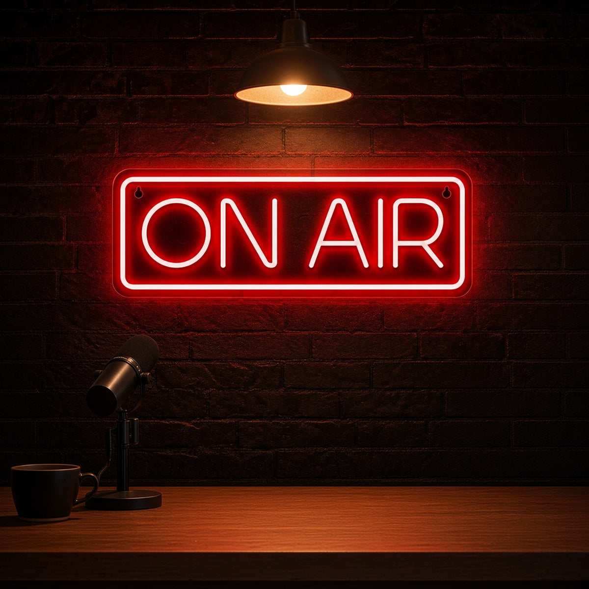 On Air Frame for Podcast Studio Recording Room LED Neon Sign - advertising view