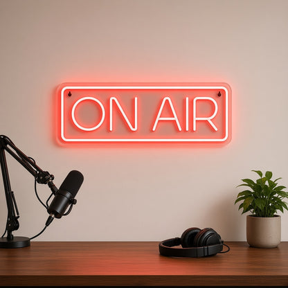 On Air Frame for Podcast Studio Recording Room LED Neon Sign - lifestyle view